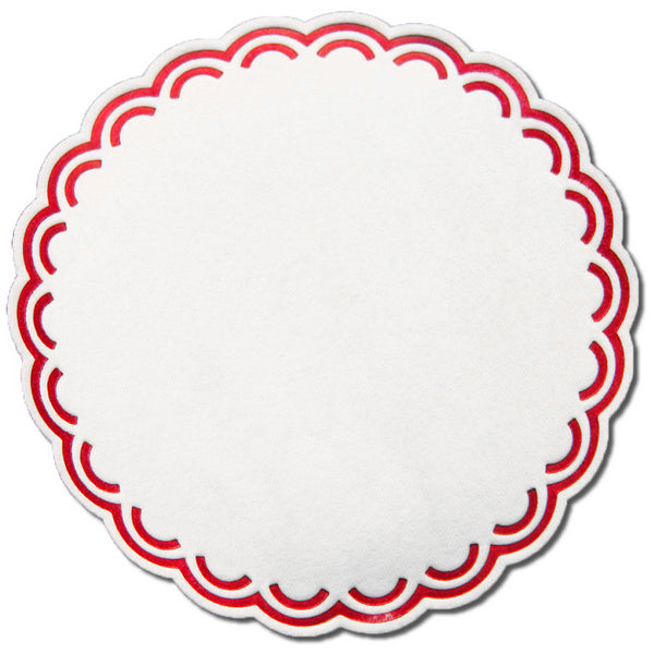 Gläserunterlagen Tissue, 7-lagig bordeaux rund, Ø 90 mm