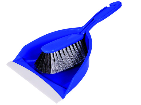 Kehrgarnitur Smart mit Lippe, Rosshaar blau Kunststoff