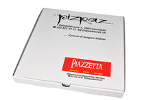 Pizzakarton Piz Paz, 3-farbig 28x28x3cm Alu beschichtet