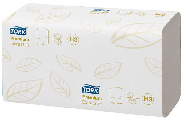 Handtuch Zickzack Tork Premium, TAD hochweiss, H3 23x23cm, 2-lagi