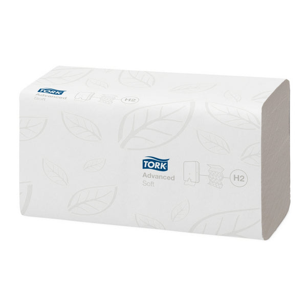 Handtuch Interfold Tork Advanced weiss H2 21x34cm,2-lagig