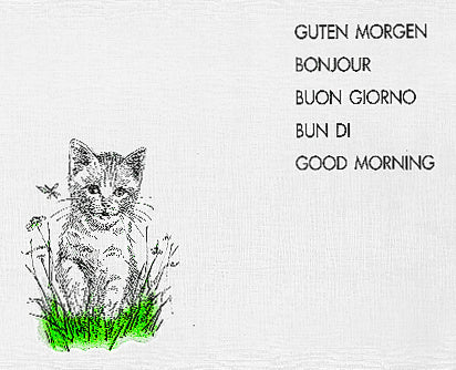Tischset Katze 50 g/m2 aus Papier 28 x 39 cm, 1-lagig