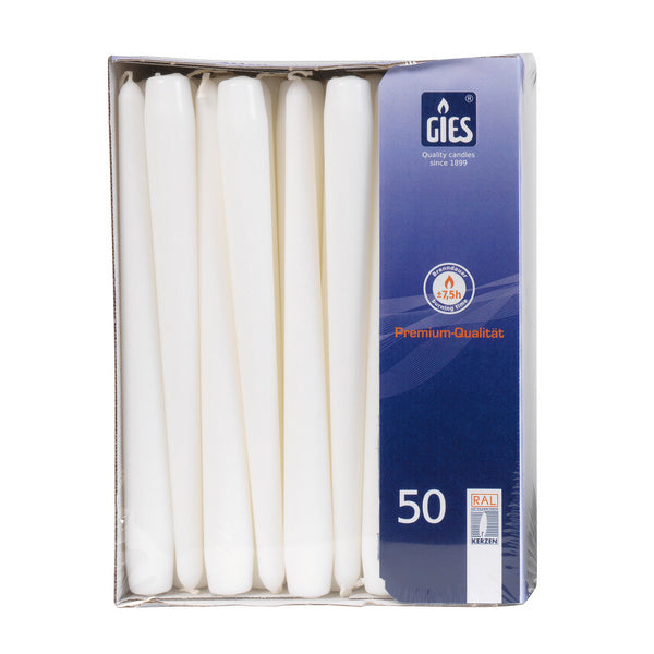 Spitzkerzen Weiss 22 x 245 mm