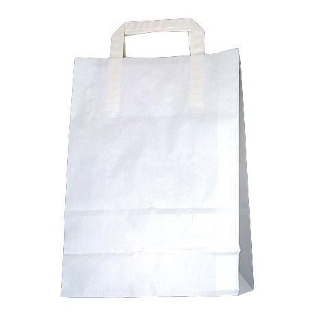 Papiertragtasche weiss, 80g/m2 22x11x31cm