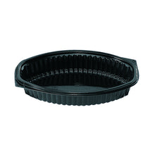 Menubehälter oval 380ml schwarz, PP 207x143x27mm