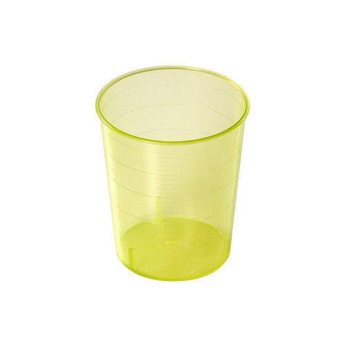 Medizinbecher 25ml mit Graduierung gelb PP
