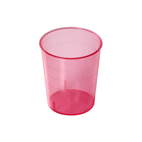 Medizinbecher 25ml mit Graduierung PP pink