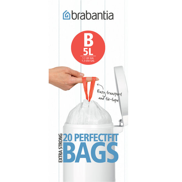 Kehrichtsack für 5L weiss 20 Säcke pro Rolle