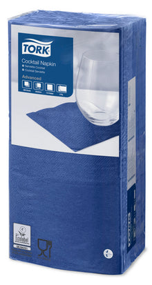 Servietten 2-lagig Tork Advanced dunkelblau 24x24cm, 1/4 Falz