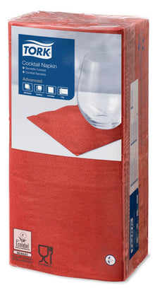 Servietten 2-lagig Tork Advanced rot 24x24cm, 1/4 Falz