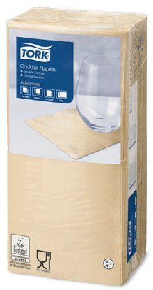Servietten 2-lagig Tork Advanced sand 24x24cm, 1/4 Falz