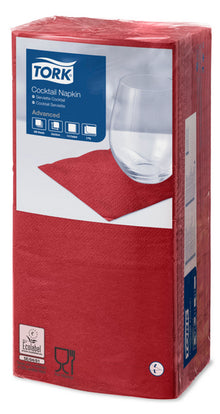 Servietten 2-lagig Tork Advanced bordeaux 24x24cm, 1/4 Falz