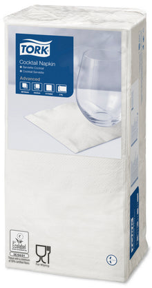 Servietten 2-lagig Tork Advanced weiss 24x24cm, 1/4 Falz