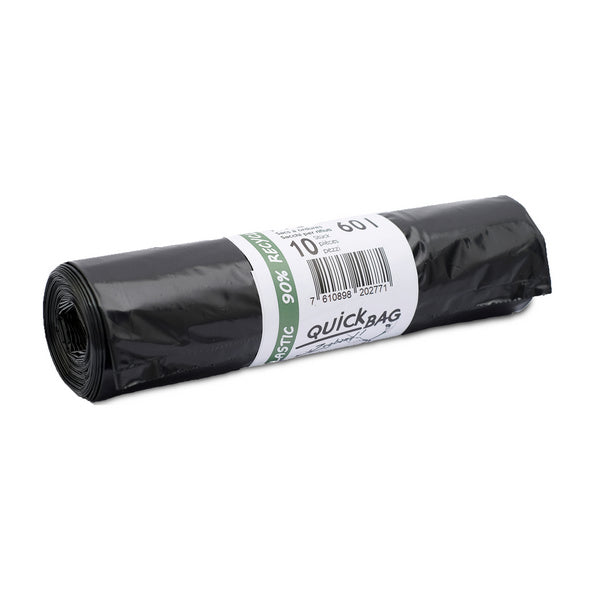 Kehrichtsäcke 60lt Quickbag,LD-PE schwarz, 0.038mm 570x860+50mm