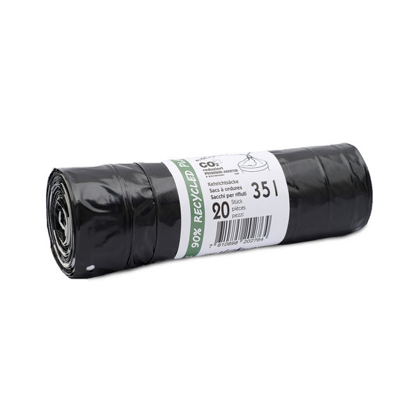 Kehrichtsäcke 35lt Quickbag,LD-PE 0.035 schwarz, Recycling 570x60