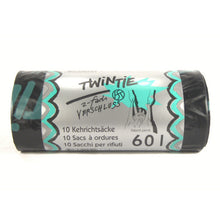 Kehrichtsäcke 60lt Twin-Tie, OKS, 0.038 schwarz 380/180x1090mm