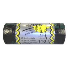 Kehrichtsäcke 110lt Twin-Tie OKS, 0.041 schwarz 440/260x1320mm