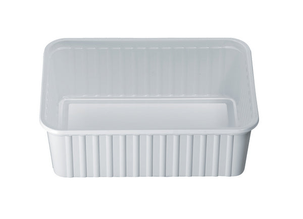 Rechteckdose 500ml PS ohne Deckel weiss 180 x 135 x 45 mm