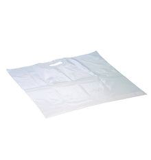 Grifflochtragtasche PE-LD, 0.05mm weiss 340x420/80mm