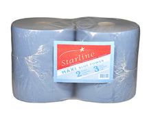 Putztuchrollen Blue- Power Maxi, 3-lagig blau, Zellstoff 36x29cm,