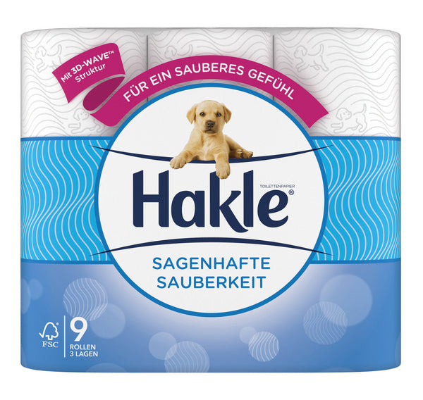 WC-Papier Hakle Sagenhafte Sauberk. weiss, 3lg. 9,9x12cm, FSC, 15