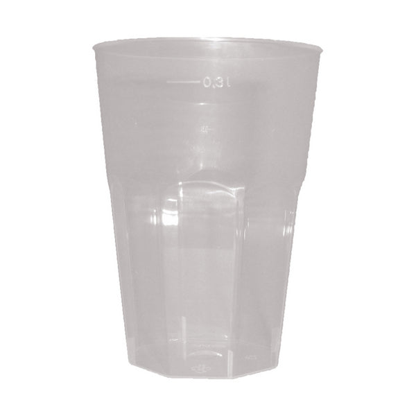 Becher "Cocktail" 8-eckig 3dl PP, weich, unzerbr., geeicht, trans