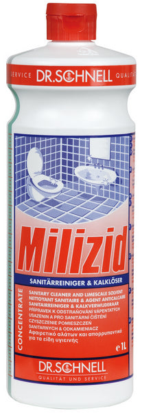 MILIZID Sanitärrei- niger und Kalklöser 12 x 1 Liter