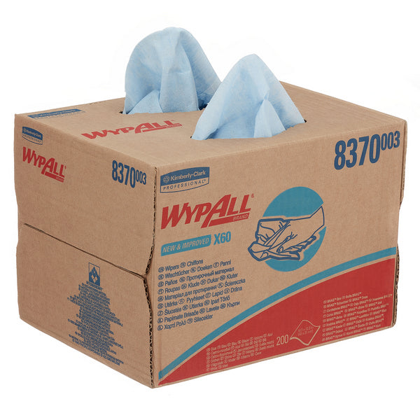 Wischtuch Wypall X60 Brag Box à 200 Tüch. hellblau 31X42cm