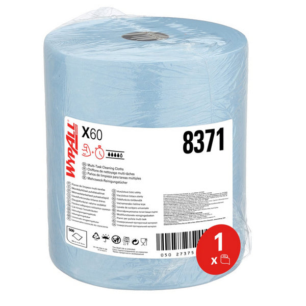 Wischtuch Wypall X60 Grossrolle 500cps. hellblau 31,5x38cm