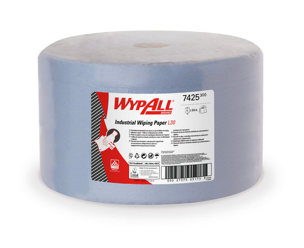 Wischtuch Wypall L30 Airflex 3lg. blau, 750 cps. 23,5x38cm perf.