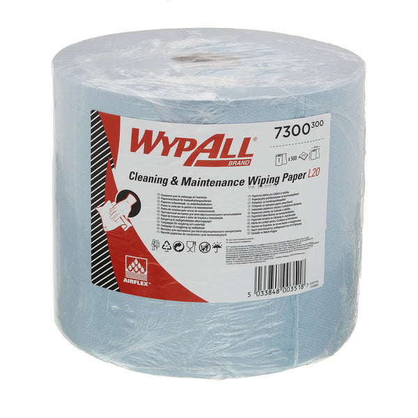 Wischtuch Wypall L20 Grossrolle, 2-lagig, blau, 500 cps. 23,5x38c