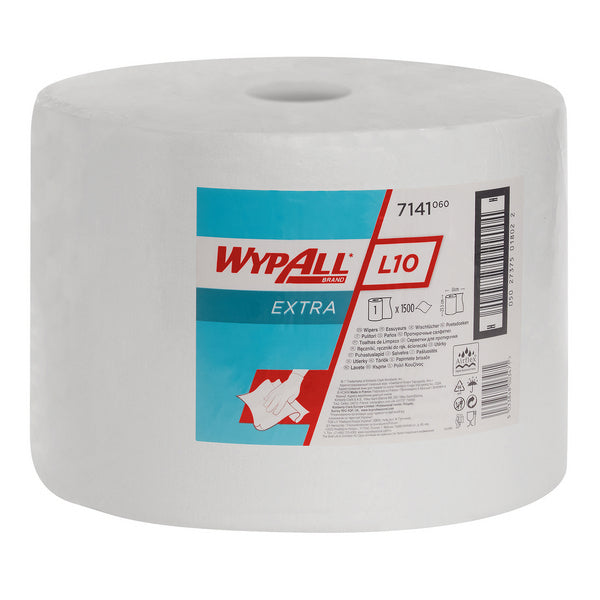 Wischtuch Wypall L10 Extra, 1lg., perf., weiss, Airflex, 23,5x38c