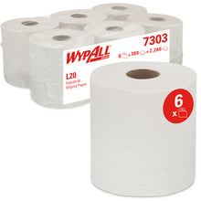 Wischtuch Wypall L20 2-lagig, weiss, Airflex 18,5x38cm / 336cps