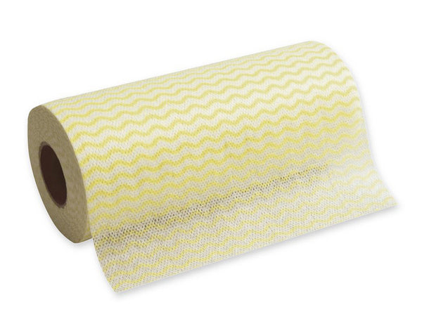 Reinigungstuch 50% Visk. 50% Polye gelb weiss 40x20cm    40g/m2