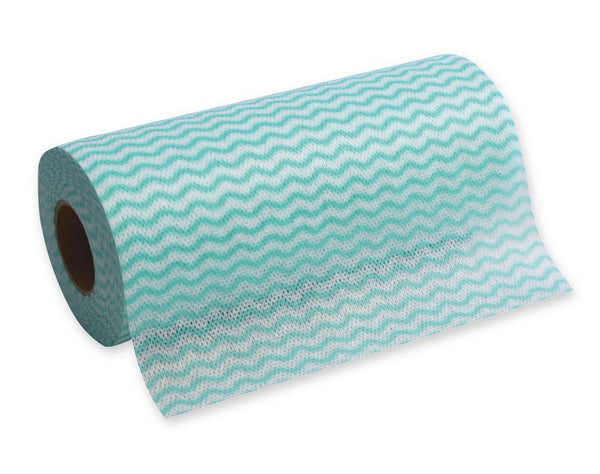 Reinigungstuch 50% Visk. 50% Polye grün weiss 20x40cm    40g/m2