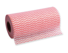 Reinigungstuch 50% Visk. 50% Polye rot  weiss 20x40cm    40g/m2
